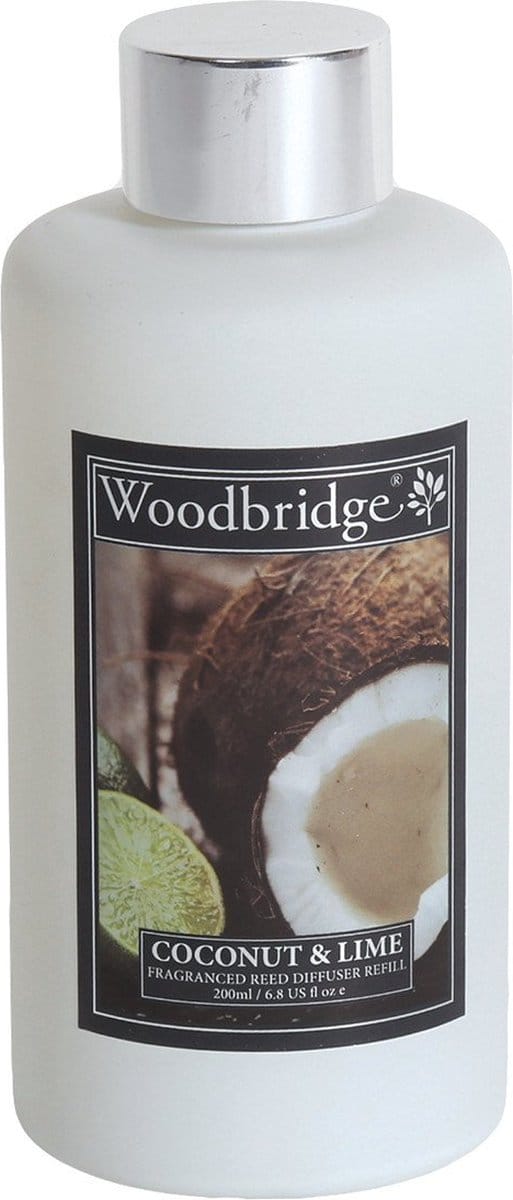 Woodbridge geurstokjes navulling 200 ml - Coconut & Lime