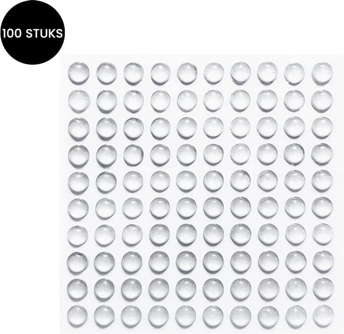 Purepeak Kozijnbuffer Set 100 Stuks - Deurbuffer Zelfklevend - Stootdoppen - Transparant - Deuropvanger - Deurstopper - Deurklink Bescherming