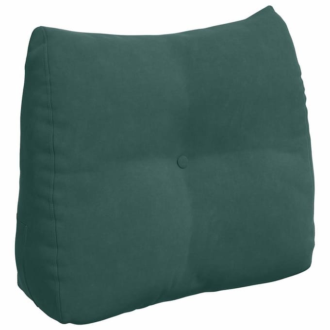 vidaXL - Rugkussen - Donkergroen - 60 - x - 50 - x - 24 - cm - Fluweel