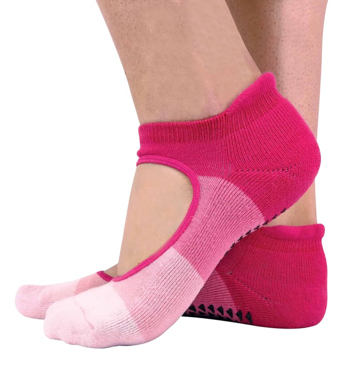 2 paar antislip onzichtbare yogasokken voor dames - Roze