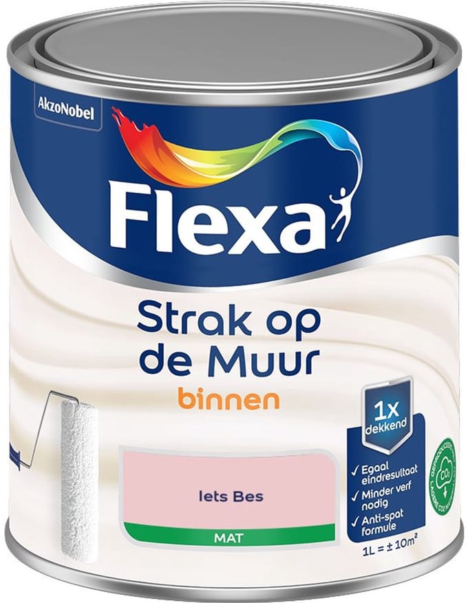 Flexa - Strak Op De Muur Binnen Mat - Iets Bes - Mengverf - 1 L