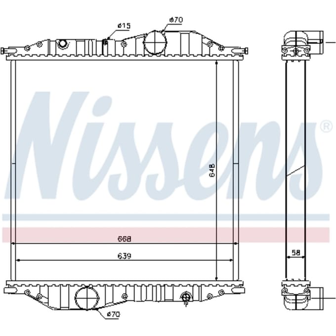 Radiator, motorkoeling NISSENS 625502