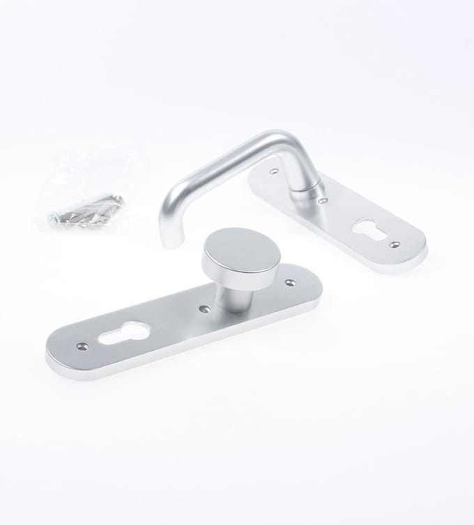 Nemef Kruk/knop schild aluminium 3253 FP linkswijzend pc72 F1
