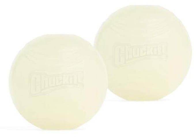 Chuckit - Max Glow Ball Medium 2 pak - 6 cm - hondenspeelgoed - 1 stuk