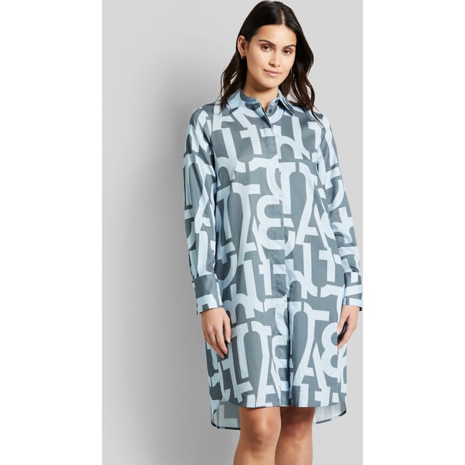 Bugatti Damen Overhemdjurk met letterprint