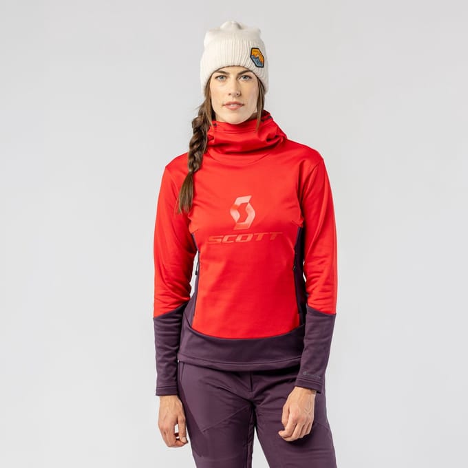 Scott Defined Mid Hoody fleece trui - rood/paars - maat M