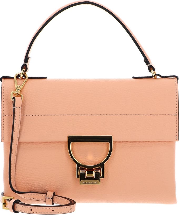 COCCINELLE Leren Handtas Schoudertas Arlettis Handbag Sunrise Abrikoos