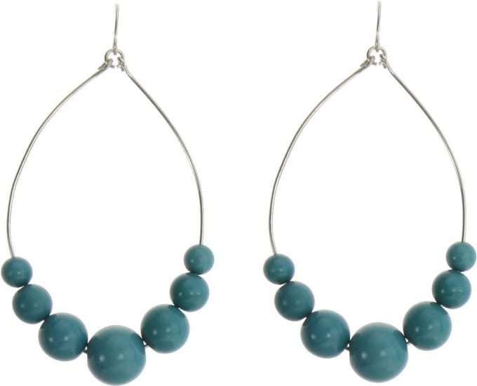 Behave - Oorhangers turquoise kralen - zomerse boho-look