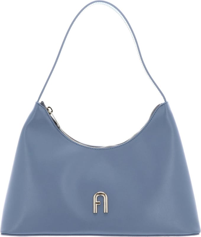 FURLA Leren Schoudertas Diamante Shoulder Bag Celestial Blauwgrijs