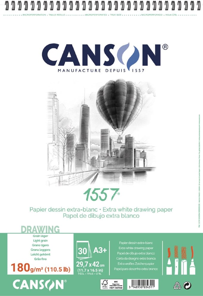 Canson schetsblok A3+, 120 g/m², 50 vellen