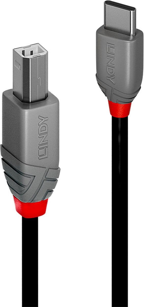 Lindy Anthra Line - USB-C cable - 24 pin USB-C to USB Type B - 2 m
