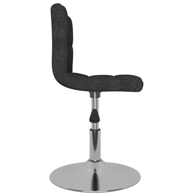vidaXL - Eetkamerstoelen - 4 - st - draaibaar - stof - zwart