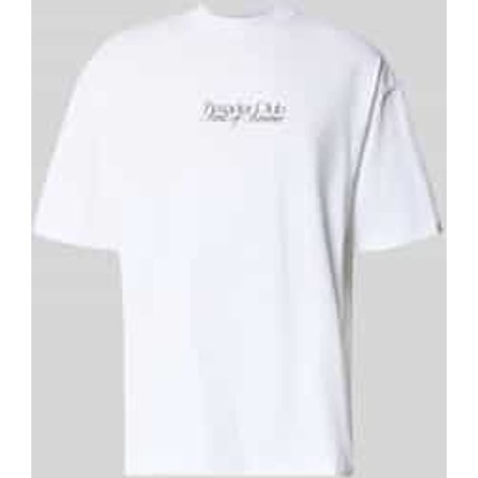Oversized T-shirt met labelprint model 'Ramon'