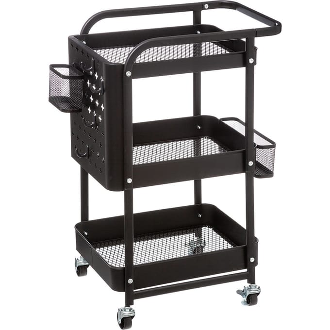 Eazy Living Metalen Trolley Placide 3-laags Zwart