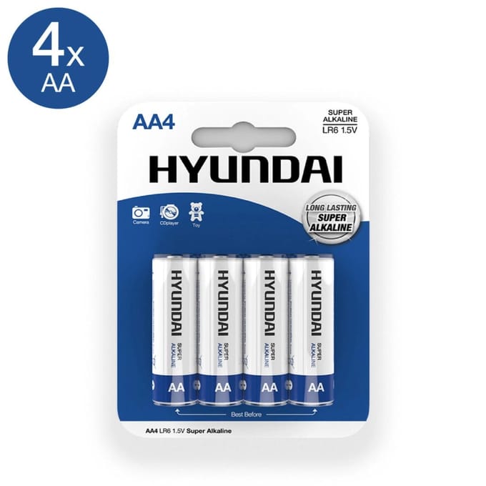 Hyundai - Super Alkaline AA Batterijen 4 stuks