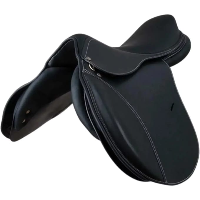 Leren ruitersaddle T de T Cso Caylus