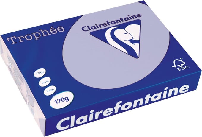Clairefontaine Trophée Pastel A4 lavendelblauw 120 g 250 vel