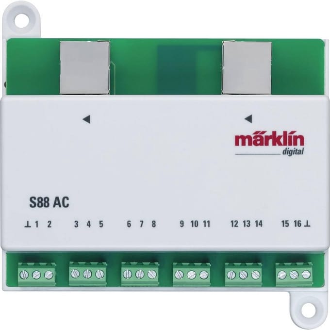 Terugmeldmodule - Decoder module - Modelspoor besturing - 16 ingangen - Schaal 1:87 - Zwart