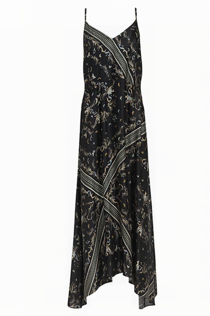 AllSaints Larisa Assam Dress Black Taglia: 36 | Abiti Midi Outlet | Donna | Nero