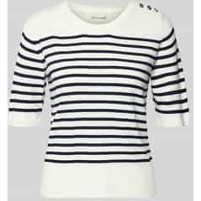 Gebreid shirt van Mix van viscose en elastaan met Knoopsluiting