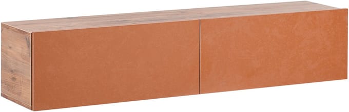 GLADSTONE - Wandgemonteerd TV-meubel - Rood - 140 cm - Vezelplaat