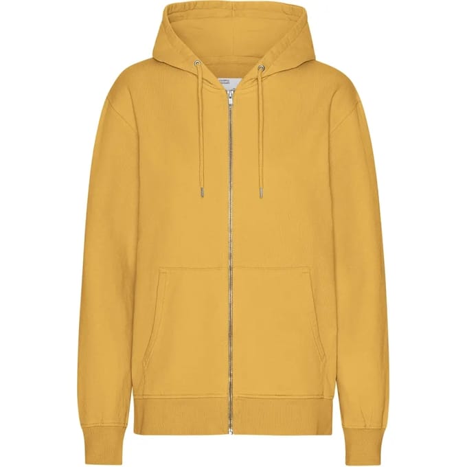 Hooded sweatshirt met rits Colorful Standard Classic Organic Burned Yellow