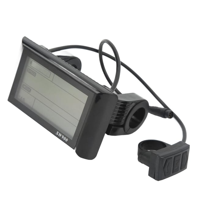 Elektrische Fiets LCD Display Elektrische Scooter SW900 LCD Display Meter met Waterdichte Connector black