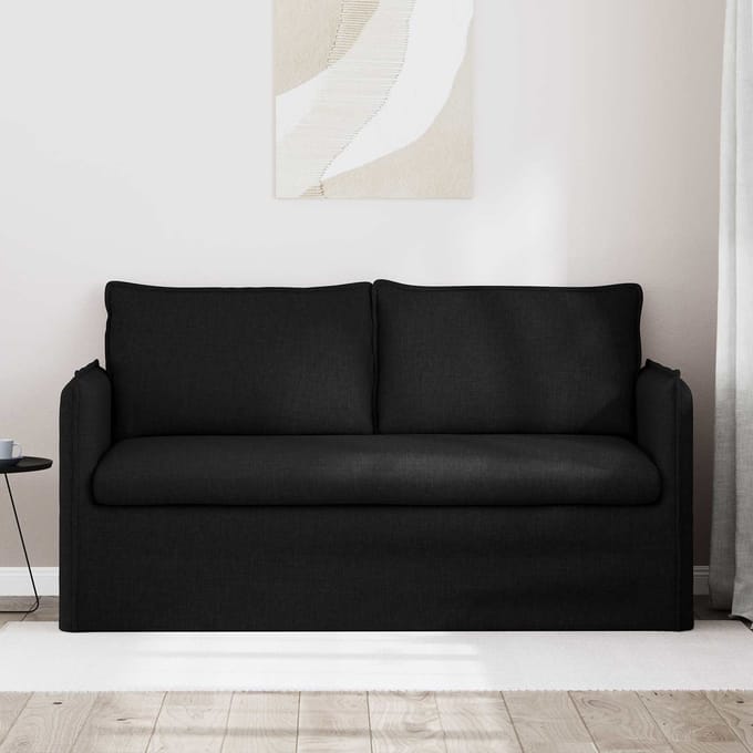 vidaXL - Bank - Zwart - 156 - x - 82 - x - 85 - cm - Stof