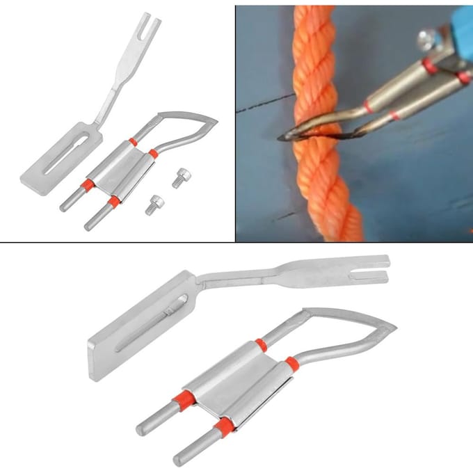 Lame de couteau électrique à main avec pied de coupe pour coupe-corde en nylon gray