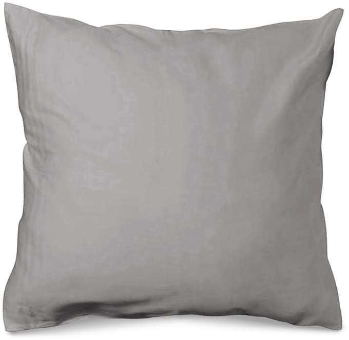 Satine Kussensloop 40x40cm Grijs Katoen met Rits
