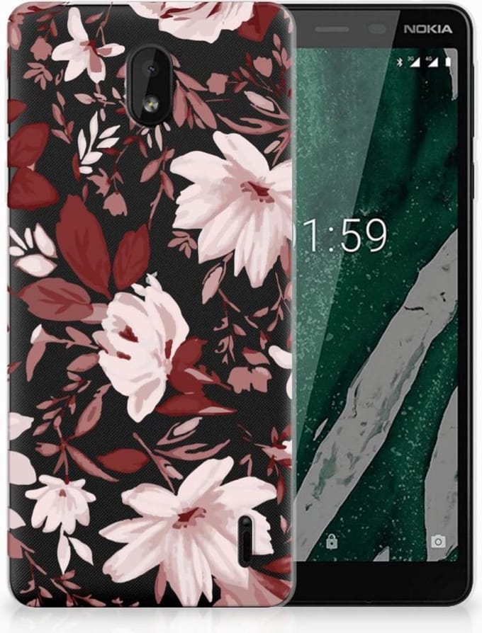 Hoesje maken Nokia 1 Plus Watercolor Flowers