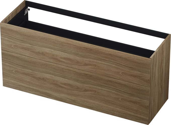 INK® wastafelonderkast 2 laden greeploos push to open hout decor 140x45x65cm, zuiver eiken