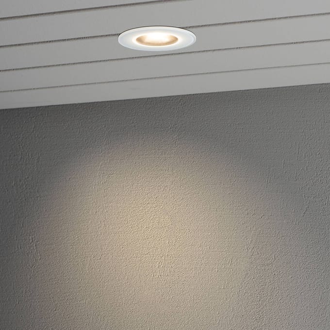 Konstsmide LED inbouwlamp 7875, plafond buiten, wit