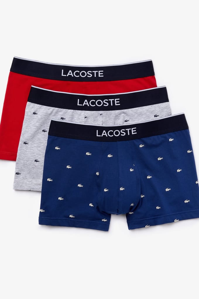 Lacoste Heren 3-pack Trunk - Methylene/Silver Chine - Maat XL