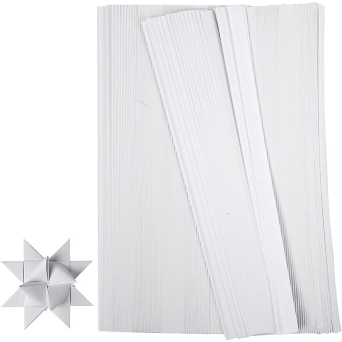 Vlechtstroken, L: 45 cm, d 4,5 cm, B: 10 mm, wit, 500 stroken/ 1 doos