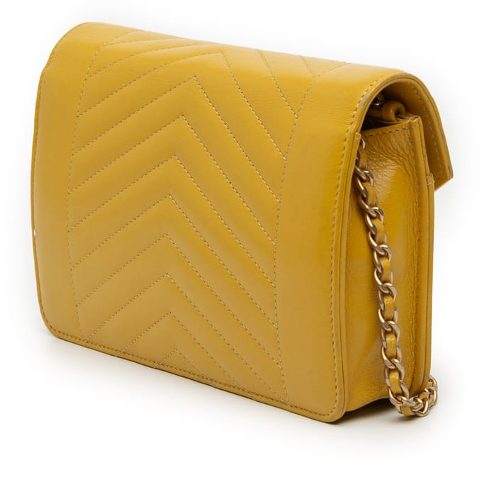 Tweedehands Kleine Omgekeerde Chevron Lamsleer Klep