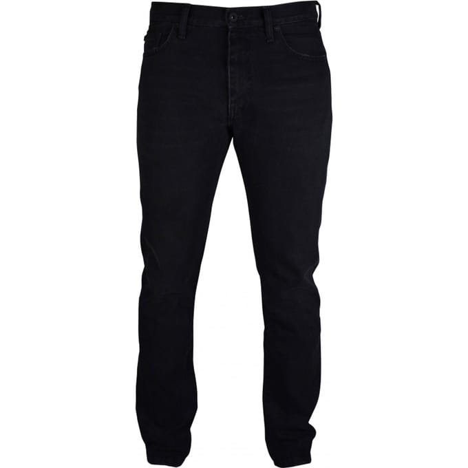 Gebroken witte jeans zwart