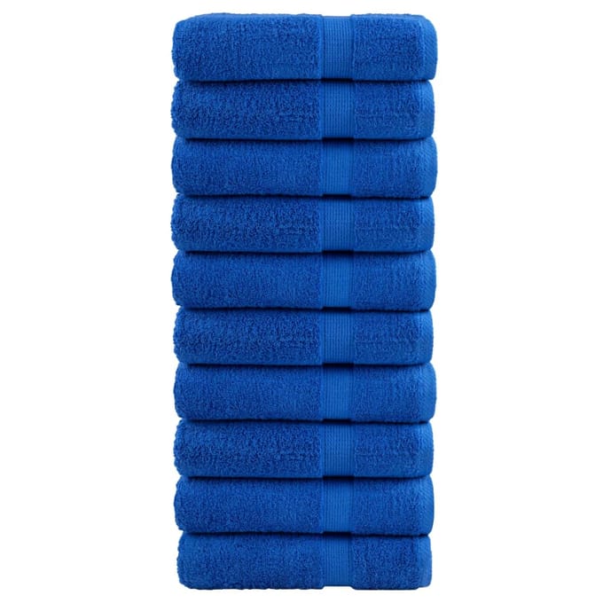 vidaXL - Handdoeken - SOLUND - 10 - st - 600 - g/m² - 50x100 - cm - blauw