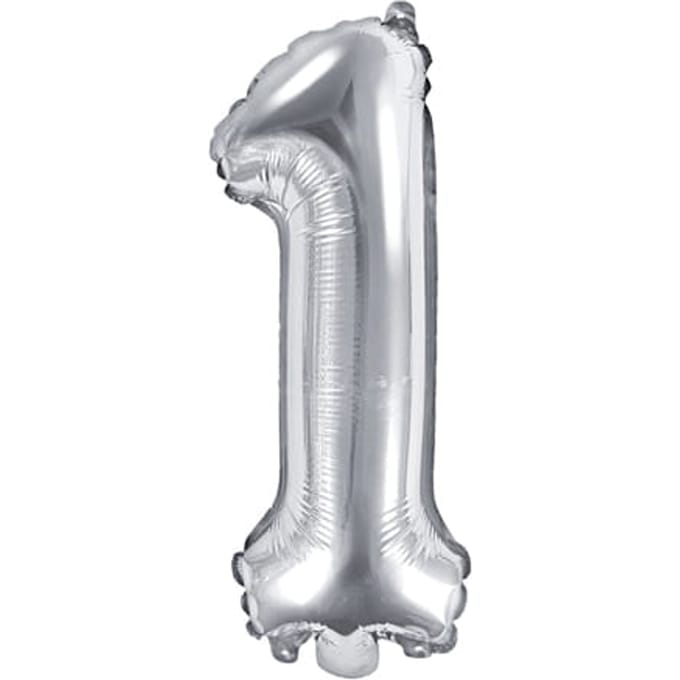 Cijfer 1 (35 cm) - Zilver