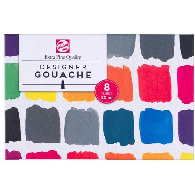 Gouache Extra Fijn verfset voor kinderen - 8x20ml tubes multicolor.