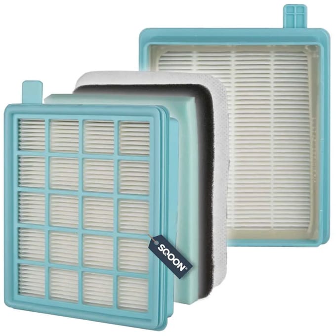 SQOON® HEPA Filterset geschikt voor Philips FC8058/01 Power Pro Compact - Filters
