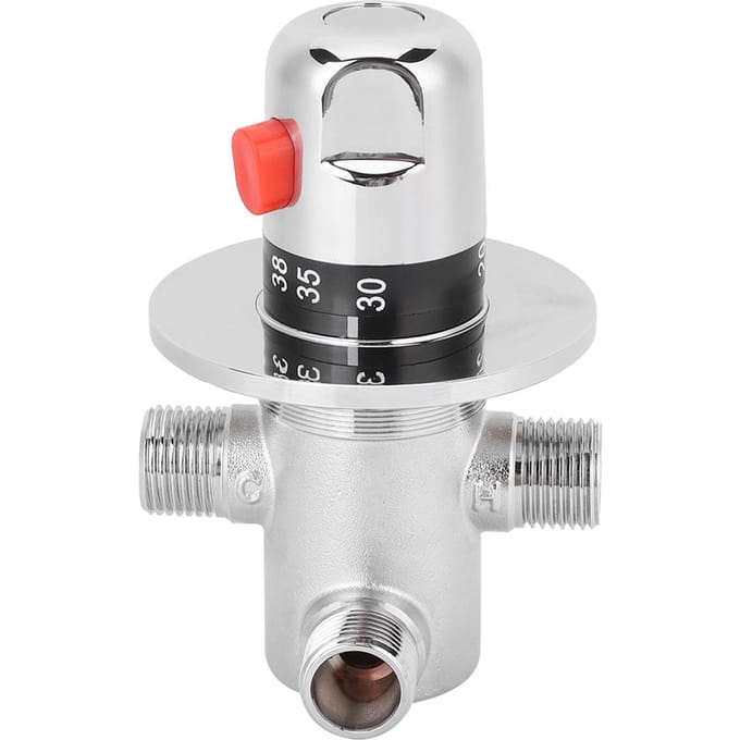 G1/2 Thermostatische Mengkraan Zonneboiler Mengregelventiel Thermostaatregeling white