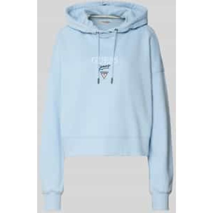 Relaxed fit hoodie met logostitching model 'Baker'