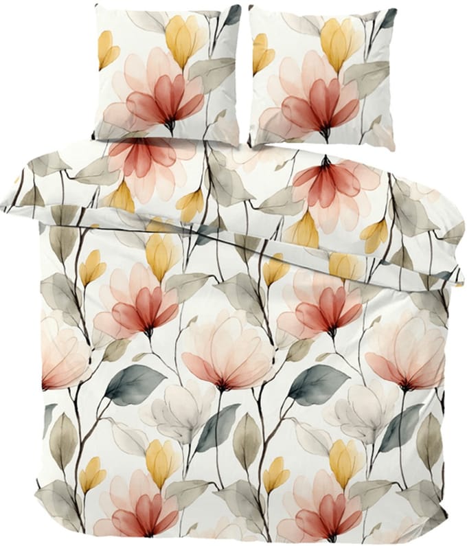 iSleep Dekbedovertrek Olivia - Tweepersoons - 200x200/220 cm - Multi
