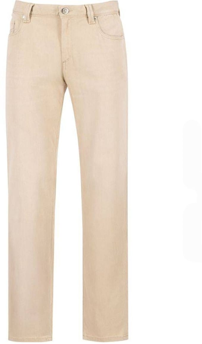 Alberto - 5-Pocket - Mannen - W32 X L32 - Beige - Katoen - 4207-1571-Pipe Beige