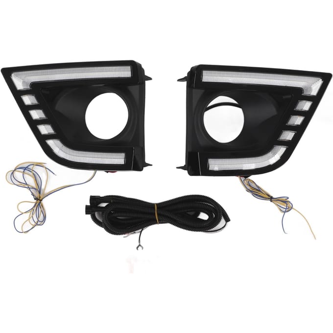 2 Stuks LED Dagrijverlichting voor Bumper 12V Vervanging voor Corolla 2014 2015 2016 DRL black