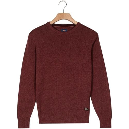 Baileys Trui Crew Neck Allover Fine Two-Tone Texture Mauve Melange / male