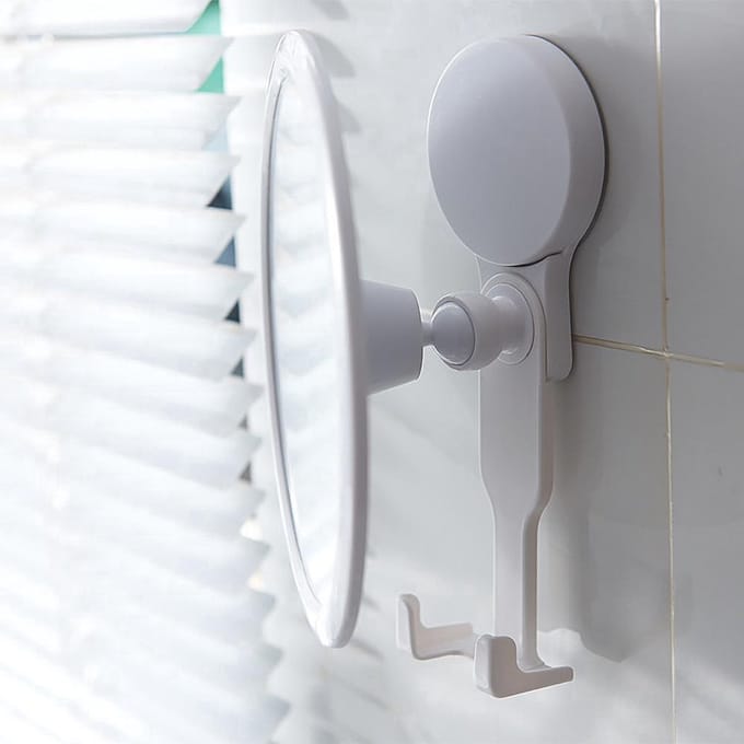 Finnacle - Douche Spiegel met Scheermeshouder \ Badkamer \ Douche \ Scheren \ Make-up \ Scheerspiegel \ Rond