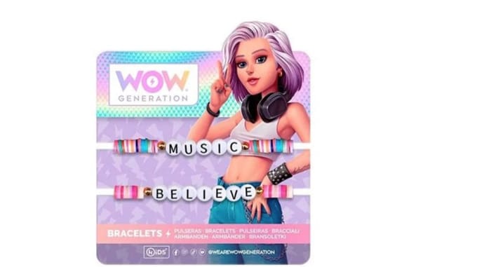 Set van 2 WOW generation kralen armbanden Music / Believe