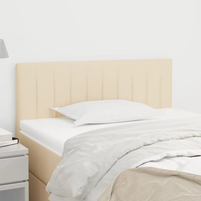 vidaXL - Hoofdbord - 90x5x78/88 - cm - stof - crèmekleurig